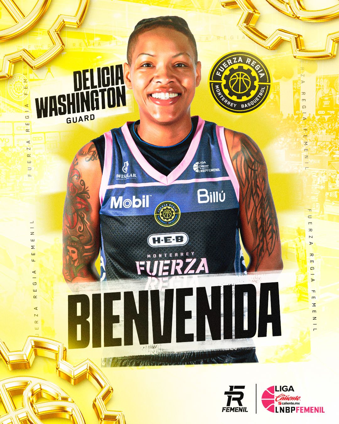 DELICIA WASHINGTON REGRESA A MONTERREY