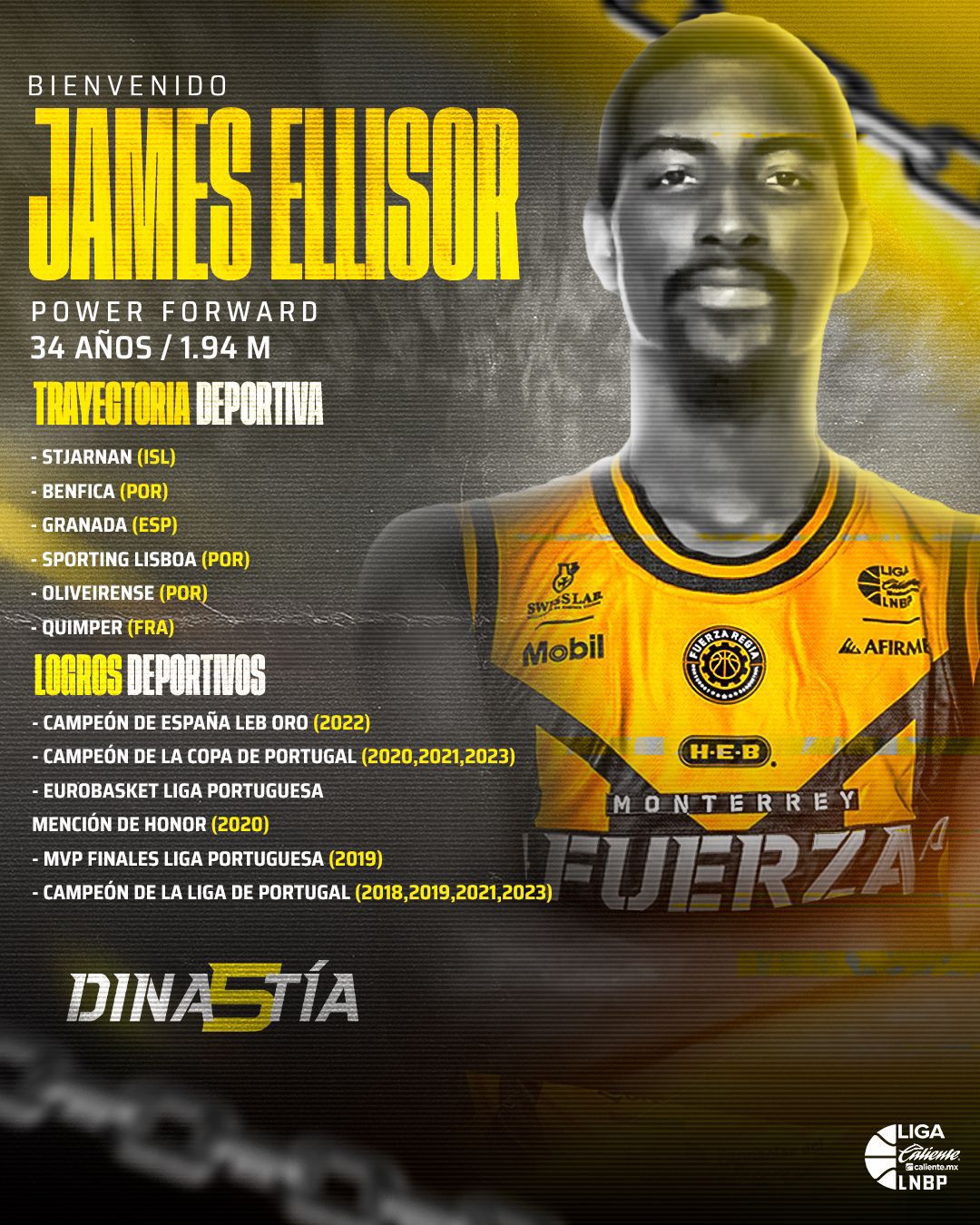 James Ellisor nuevo jugador de Fuerza Regia