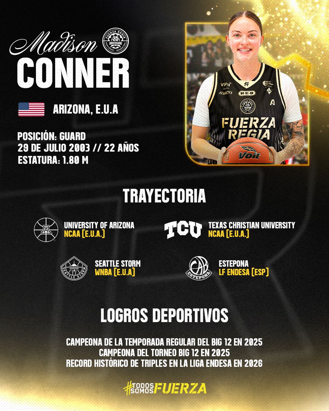 FRANCOTIRADORA INTERNACIONAL LLEGA A FUERZA REGIA FEMENIL; MADISON CONNER