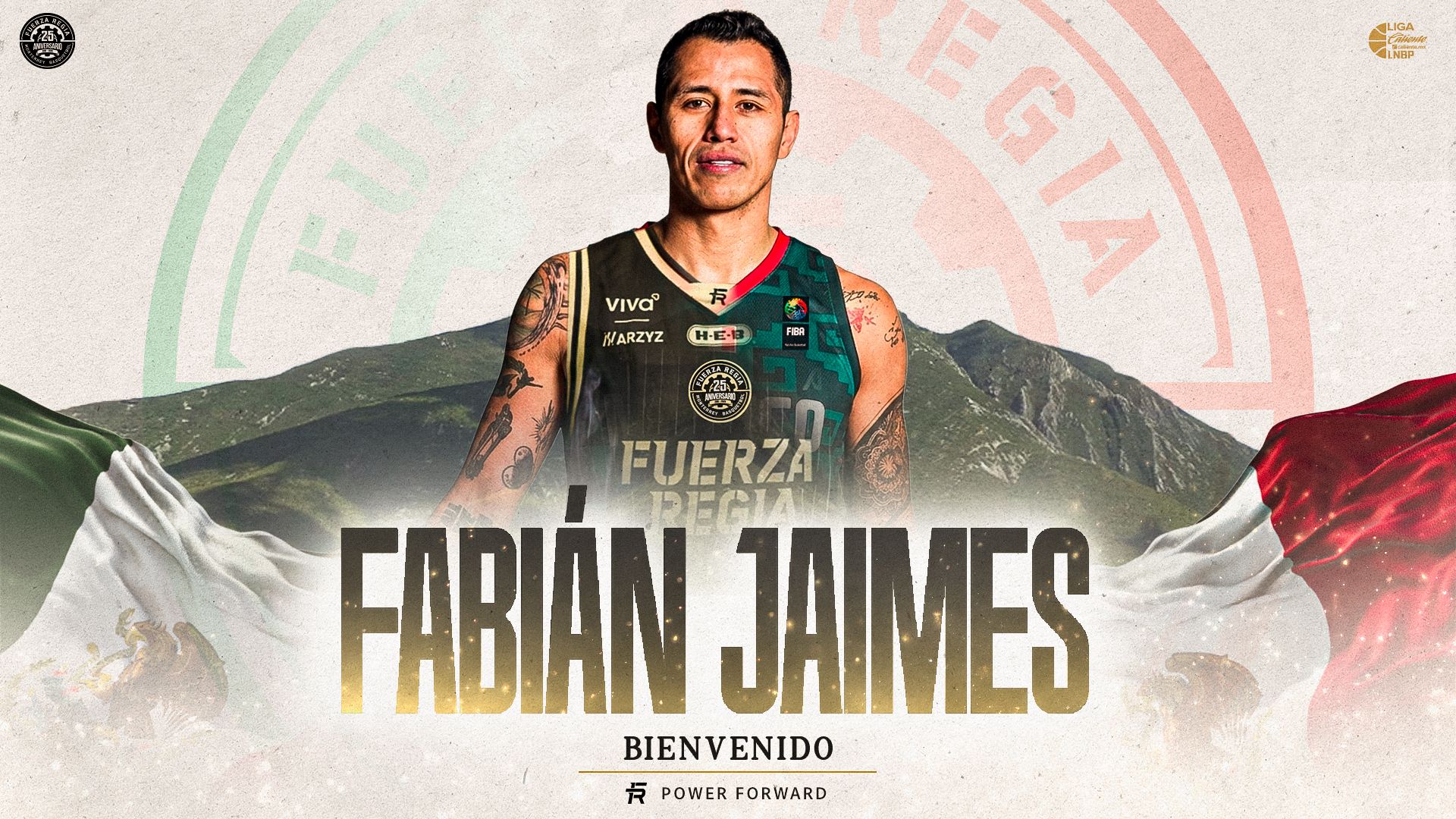 FABIÁN JAIMES REGRESA A FUERZA REGIA PARA LA TEMPORADA 2026