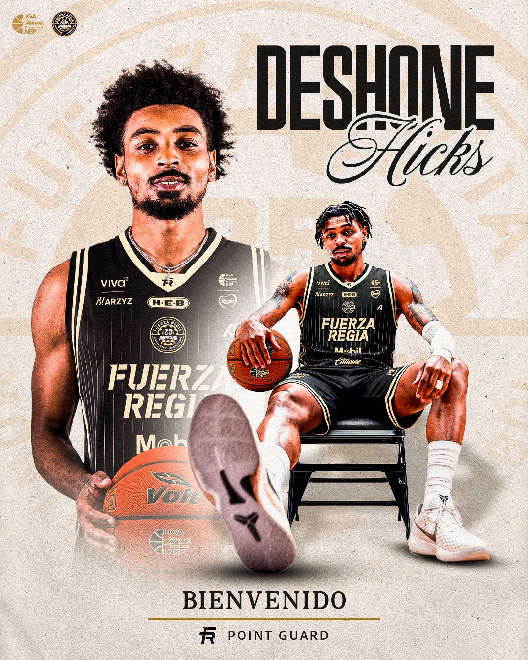 DESHONE HICKS LLEGA A FUERZA REGIA PARA LA TEMPORADA 2026 DE LA LNBP