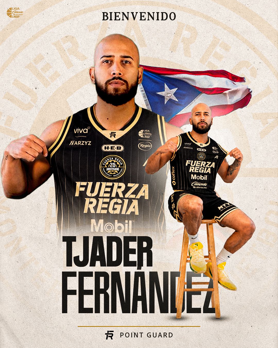 FUERZA REGIA DA LA BIENVENIDA A TJADER FERNÁNDEZ