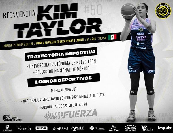 REFUERZO UNIVERSITARIO
KIM TAYLOR LLEGA A FUERZA REGIA FEMENIL